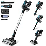Aspirador Inalámbrico INSE 20kpa Gran Recipiente para Polvo 1.2L, Autonomía 45 Minutos, Filtro HEPA Lavable con LED Cepillo Eléctrico Aspirador Sin Bolsa